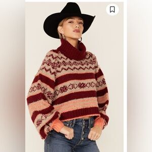 Free People Check Me Out Pullover Sweater Sz M